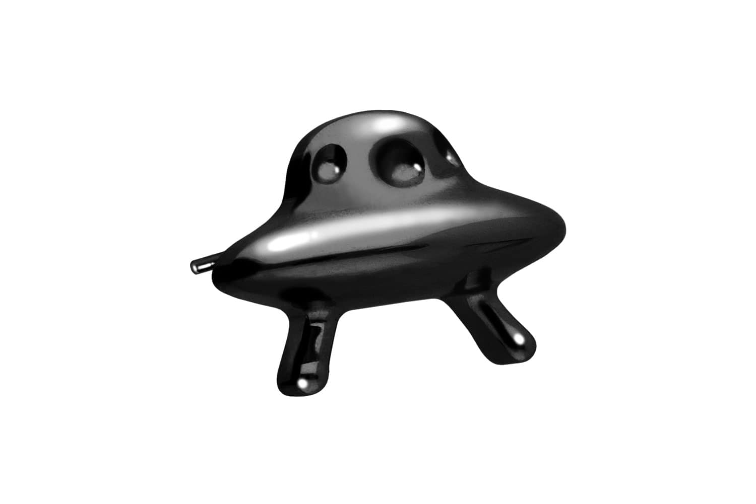 Titan Aufsatz mit Push Pin UFO von Piercingline